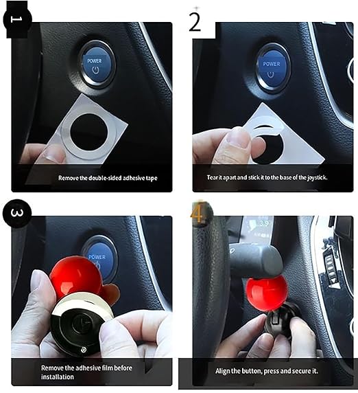 Far Voyager Push Start Button, Farvoyager1 Metal Car Joystick Ball, Universal One-Button Start Car Shift Knob, Customized Cars Start Ignition Switch Buttons Rocker