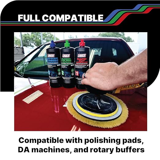 LAUCO Step 2 Fine Polish Compound, Professional Swirl Mark & Scratch Remover for Automotive Paint, Silicone-Free, Clear Coat Safe Polishing Compound for High-Gloss Finish, Body Shop & Detailer Grade