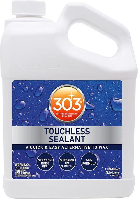 303 Products Touchless Sealant - SiO2 Technology - Water Activated Paint and Glass Protection - Spray On, Rinse Off, Refill for Trigger Spray Bottle,1 Gallon (30399)