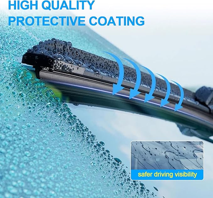 CJPPPZIW® Windshield Wipers-24"+20"+15" Replacement for 2017-2023 Land Rover Range Rover/Range Rover Sport Premium All-Season Front and Rear Wiper Blades,Original Factory Quality(Pack of 3)