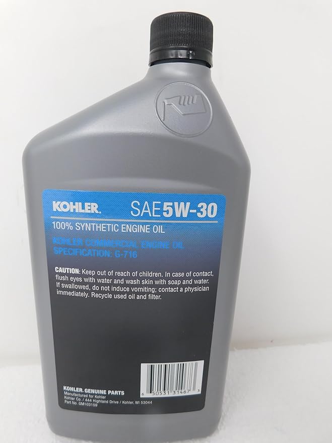 Kohler 5W-30 Full Synthetic Oil Change Kit 2 Quarts oil and Filter