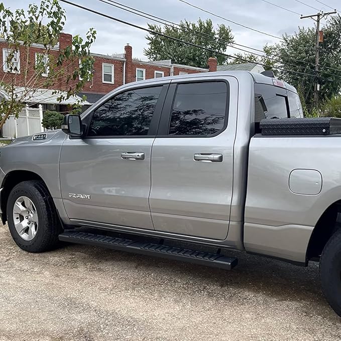 COMNOVA 6 Inch Quad Cab Running Boards Compatible with Dodge Ram 1500 Quad Cab 2009-2018(Incl. 2019+ Classic)/10-24 Ram 2500 3500, Carbon Steel Step Bars, Extended Cab Side Steps Nerf Bars.