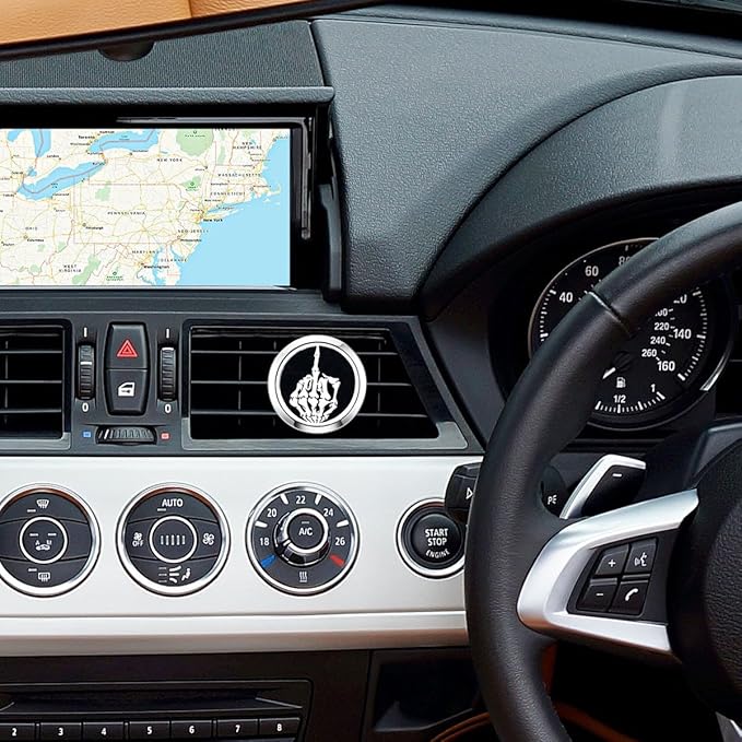 Car Essential Oil Diffuser Vent Clips Christma Locket with Vent Clip 10 Felt Pads Car Accessories(Skull Finger)