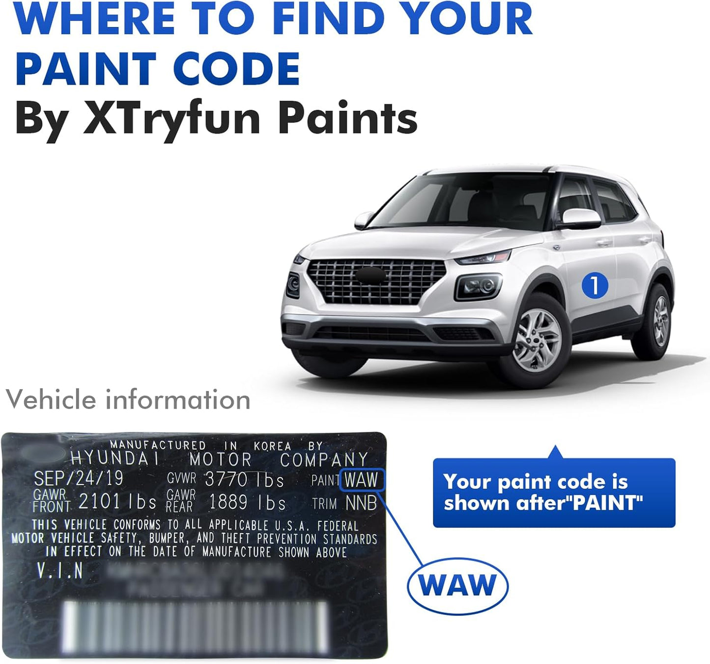 Amazon Gray (A5G) Touch Up Paint Compatible with Hyundai, DIY Car Paint Scratch Repair, Automotive Paints, Quick & Easy Fix Scratch Repair for Tucson/Elantra/Santa Fe/Sonata