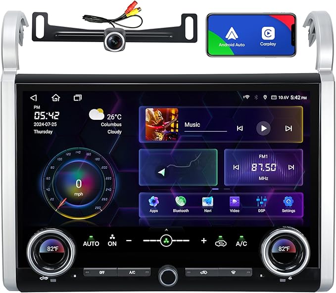 15" Touchscreen Car Stereo Radio for Toyota FJ Cruiser 2007-2021 with Wireless CarPlay Android Auto 8 Core 6+128GB BT/WiFi/SWC Andriod 13 GPS Navigation Head Unit Dash Kit Replacement Upgrade