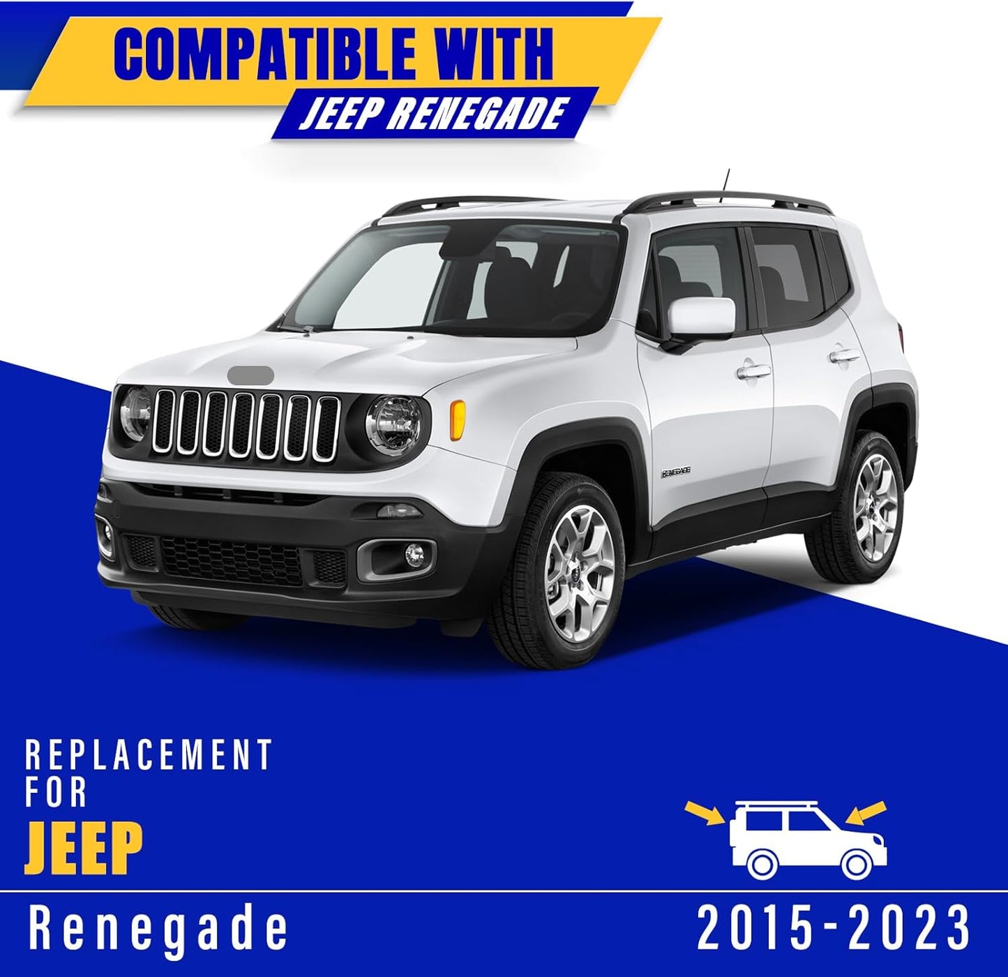 3 wipers Replacement for 2015-2020 2021 2022 2023 jeep renegade, Windshield Wiper Blades Original Equipment Replacement - 22"/20"/11" (Set of 3) Top Lock