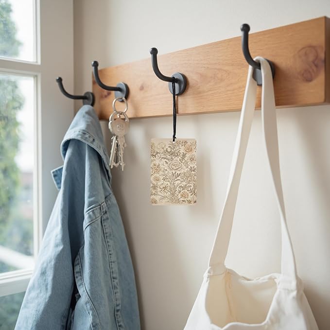 Vintage Floral Car Air Freshener 4 Pcs, Boho Abstract Elegant Retro Cottagecore Botanical Flower Hanging Air Freshener for Cars Closet Drawer Books, Girly Car Accessories Mirror Decor for Women