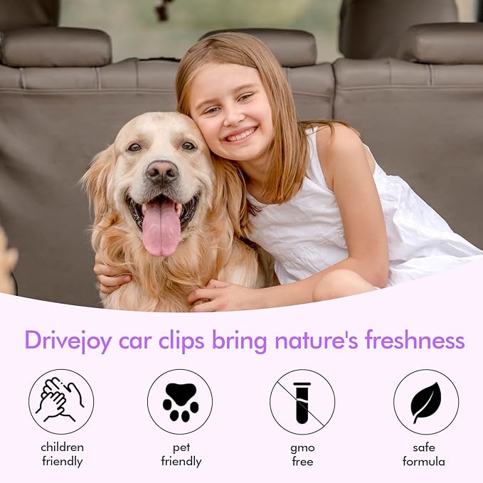 Car Air Freshener Vent Clips, 12 Pack, 6 Vanilla, 6 Lavender, Provides Long-Lasting Scent, Up to 360 Days, Car Fresheners