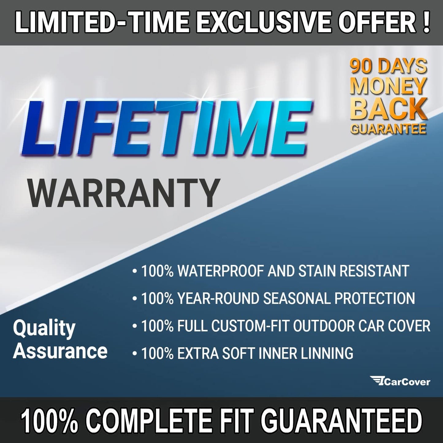 iCarCover Premium Car Cover for 1984-1991 Pontiac 6000 Wagon Heavy Duty Waterproof All-Weather Automobiles Custom Fit Indoor Outdoor UV Snow Protection Covers with Straps and Bag