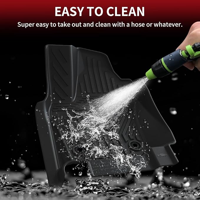 LASFIT Front Mats Fit for Tacoma 2024-2026 (Only Fit Auto Tran), Custom Fit All Weather Protection Durable TPE Floor Liners for 2024 2025 2026 Tacoma Accessories Front Row Car Mats, Black