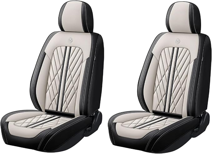 Universal Fit Waterproof Breathable Nappa Leather Automotive Vehicle Car Seat Covers Set Cushion Protector for Sedan SUV