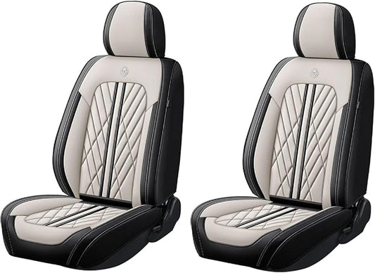 Universal Fit Waterproof Breathable Nappa Leather Automotive Vehicle Car Seat Covers Set Cushion Protector for Sedan SUV