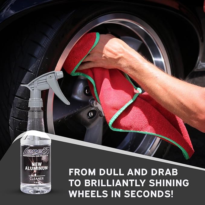 LANE'S New Aluminum Car Wheel Cleaner | Acid Rim Cleaner and Brightener | Brake Dust, Oxidation & Rust Remover for Motorcycles, Cars, Trucks | Shines & Eliminates Hard Scrubbing | 32oz