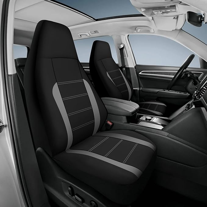 AUTOYOUTH Car Seat Covers - Achieve The Perfect Combination of Style and Protection with Universal Fit for Sedan, Truck, SUV (Gray)