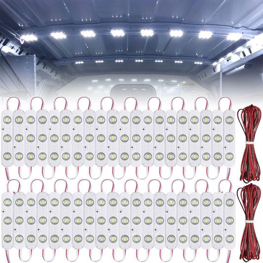 Linkhood 120 LED Van Interior Light, Car White LED Ceiling Lights Kit, Super Bright Lighting Dome Lamp for Van RV Truck Auto Vehicle Boat Caravan Trailers Lorries Cargo Transit Bus Camper