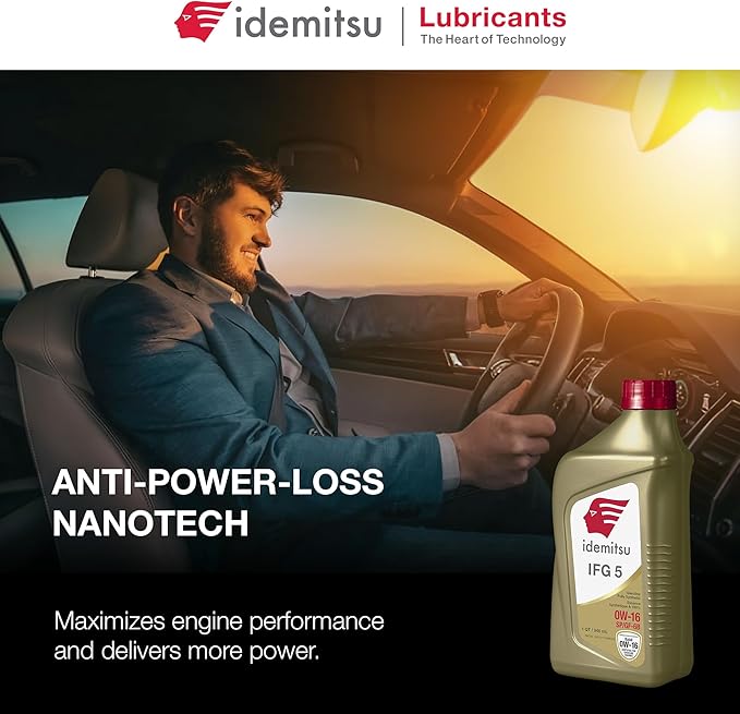 Idemitsu IFG 5 0W-16 Motor Oil Full Synthetic- 1 Quart, Case of 12 | SP/GF-6A Certified Engine Oil for TGDI & PFI Engines | Engineered for Superior Efficiency and Protection