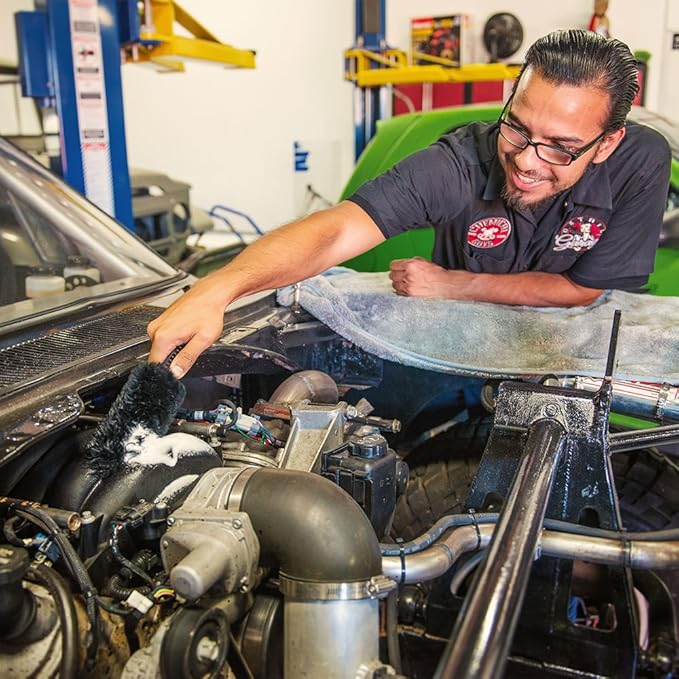 Chemical Guys Gerbil Wheel and Rim Cleaning Brush – Soft Natural Bristle Detailing Tool for Tires, Exhausts and Delicate Surfaces – Safely Cleans Brake Dust, Grime and Dirt, 1 Pack