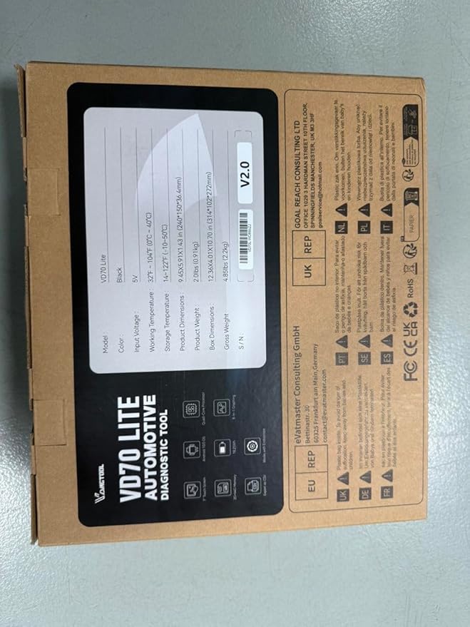 VDIAGTOOL Bidirectional Scan Tool VD70 Lite, OBD2 Scanner Diagnostic Tool with 31+ Resets, 2025 Scanner for Car, Full System Scan, CAN FD & DoIP, Free Update