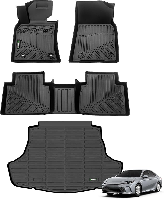 ANBINGO®Fit for Toyota Camry Hybrid Floor Mats 2018-2024 Mat for Camry Hybrid Car Mats All Weather Mats for Camry TPE Car Mat Rugs for Toyota Hybrid Rubber Trunk Carpet