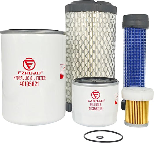 5X Maintenance Filter Kit Compatible with LS XJ2025H J2030H J2023H XJ2025 J2020H 40056451 40356015 40223960 40049450 40195621 Oil Fuel Air Hydraulic HYD
