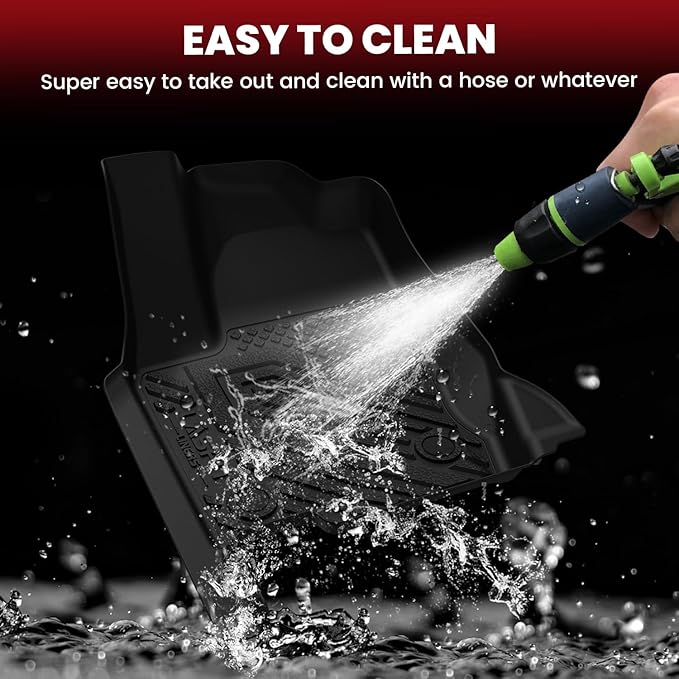 LASFIT Floor Mats for Toyota Land Cruiser 2024-2026/ for Lexus GX550 5-Seat 2024-2026, All-Weather Protection TPE 1st & 2nd Row Car Liners for Toyota Accsessories, Black Odor-Less Easy to Clean