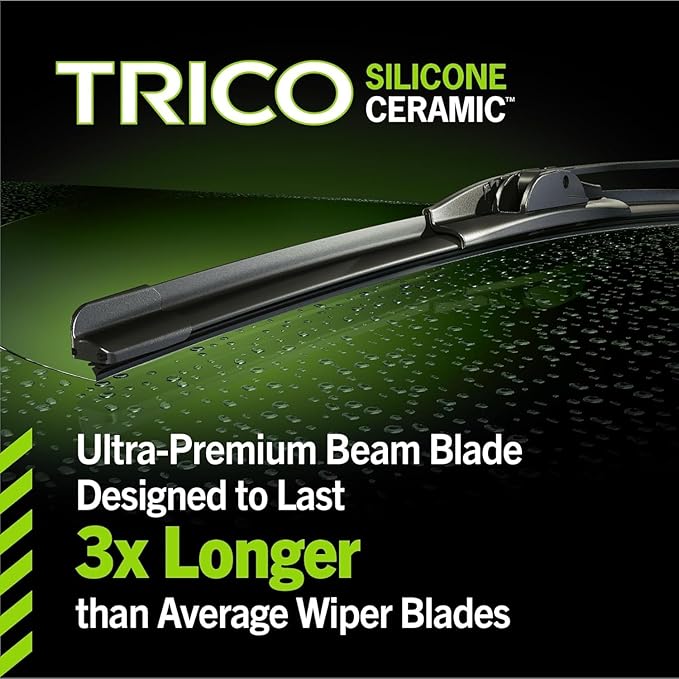 TRICO Silicone Ceramic™ (90-2616) 26 & 16 Inch Pack of 2 Automotive Replacement Windshield Wiper Blades For my Car, Ceramic Coated Silicone Super Premium Beam Blade for Select Vehicle Models