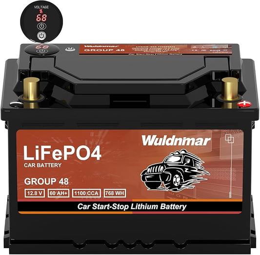 G48 Lithium Automotive Battery – 12.8V 60Ah 1100CCA Ultra-Durable, High Cranking Amps, and Quick Charge Time | Reliable for Any Vehicle