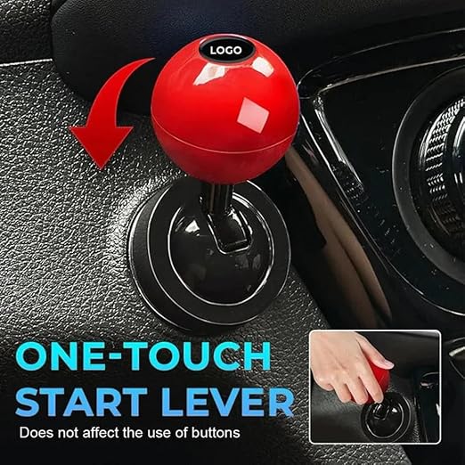 Far Voyager Push Start Button, Farvoyager1 Metal Car Joystick Ball, Universal One-Button Start Car Shift Knob, Customized Cars Start Ignition Switch Buttons Rocker