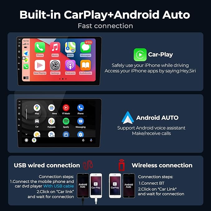 FELLOSTAR Car Stereo for 1999-2005 BMW 3 Series E46 323ci 325ci 330ci 318i 328i 330xi M3 Radio Update Android Carplay & Android Auto with Touch Screen Super HD QLED Screen 8-Core 2GB RAM+32GB ROM