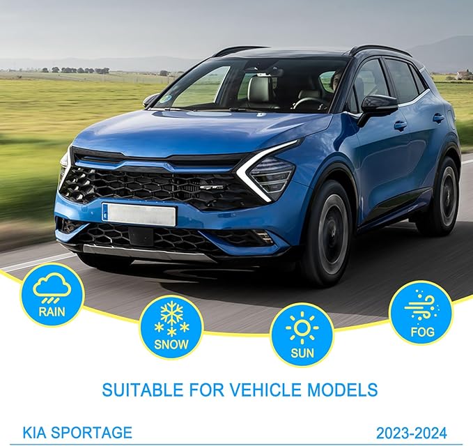 CJPPPZIW® Windshield Wipers-26 Inch+16 Inch+12 Inch Replacement for 2023-2024 Kia Sportage Wiper Blades for My Car,Quality Front and Rear Wiper Blades(Pack of 3)