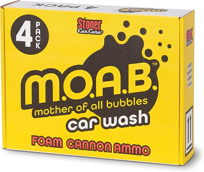 Stoner Car Care 91606 M.O.A.B. High Foaming Car Wash Soap Variety Pack – pH-Neutral, Ultra Concentrated, Safe for Wax & Sealants, Works with Foam Cannon or Bucket – 16 fl oz (Pack of 4)