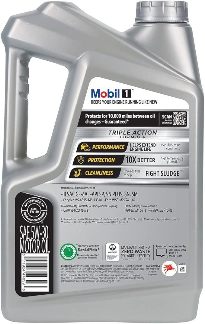 Mobil 1 Advanced Full Synthetic Motor Oil 5W-30, 5 Quart