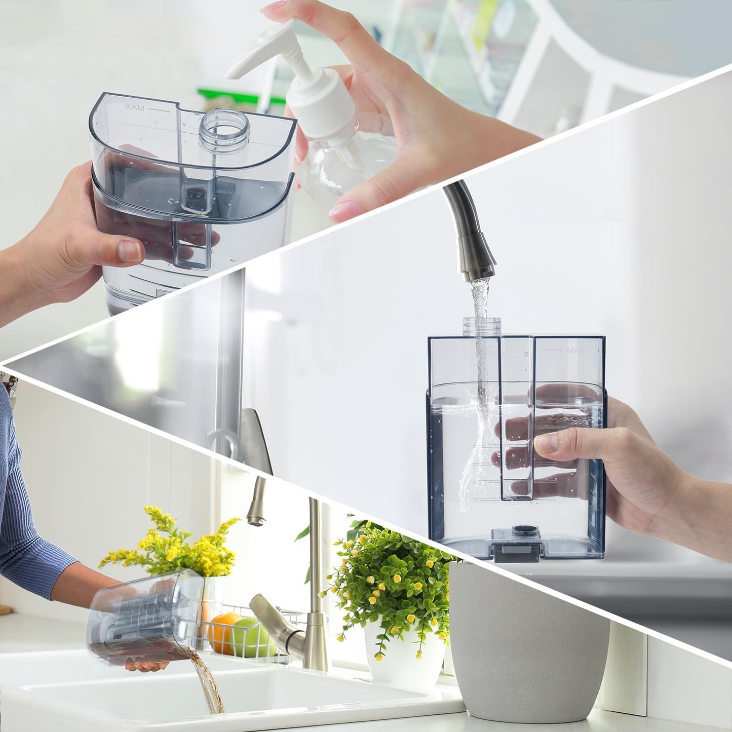 ECOWELL Portable Upholstery Carpet Cleaner,Wet Dry Deep Cleaning Sofa Carpet Spot Shampooer Machine, Independent Dual Water Tank Design for Spot, Stain,Area Rugs, Cars & More, 12Kpa Suction WDV01