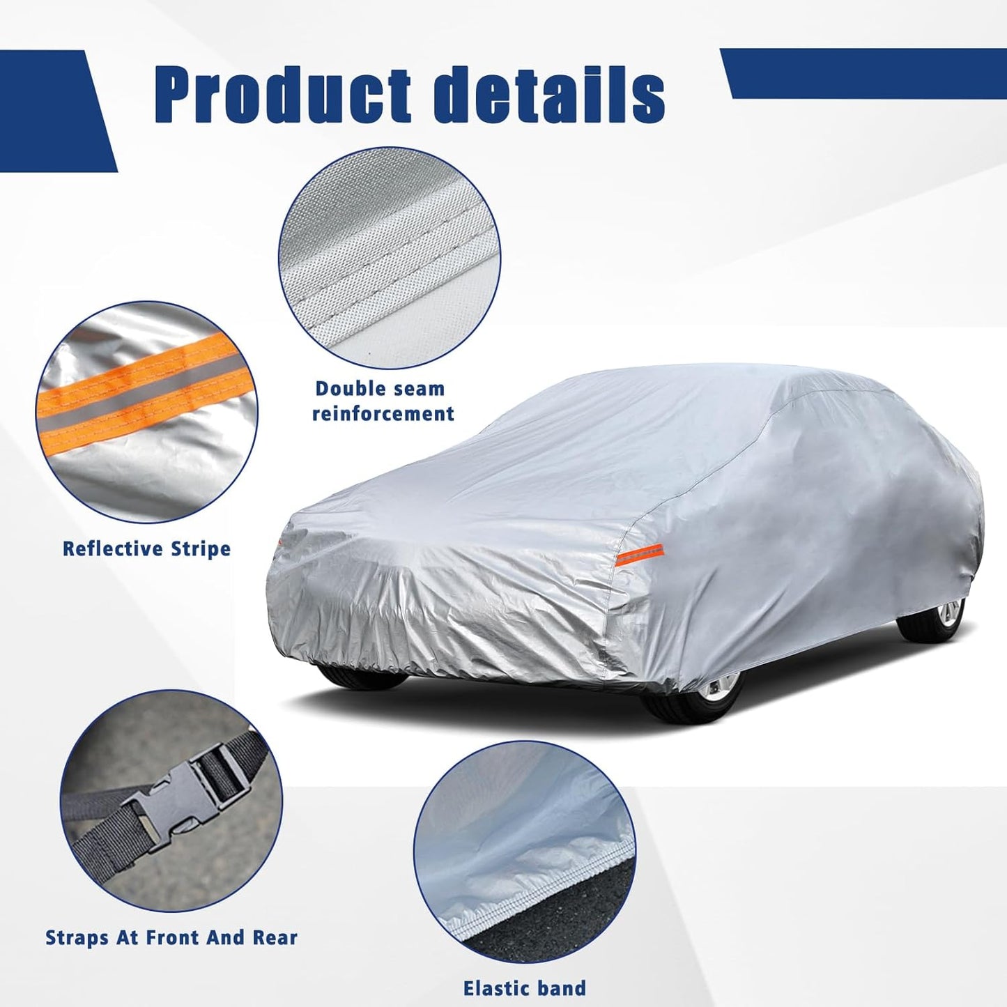 Kayme 6 Layers Coupe Car Cover Custom Fit Toyota MR2 (1984-2007) Waterproof All Weather for Automobiles, Full Exterior Covers Sun Rain Protection UV Protection （Deliver About 3-10 Days）