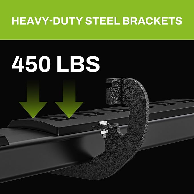 AUTOSAVER88 Running Boards Compatible with 2007-2018 Chevy Silverado/GMC Sierra 1500 & 2007-2019 2500HD/3500HD Crew Cab (Gas Engine ONLY), 6 inches Aluminum Side Steps Nerf Bars