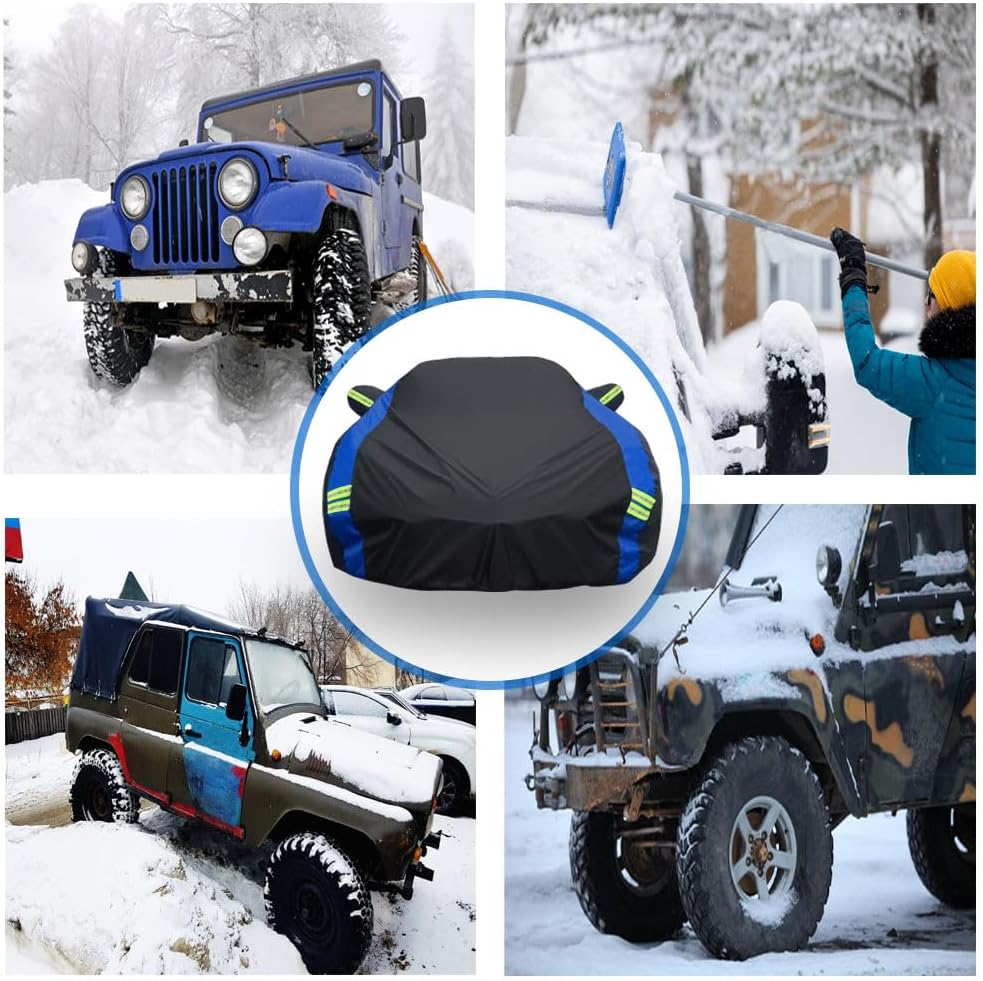 Avecrew for Chevrolet Corvette C4/C5/C6/C7 Car Cover Waterproof All Weather for Automobiles, Outdoor Full Exterior Covers Fit 1984-2019 Corvette C4/C5/C6/C7 with Windproof Strap and Driver Door Zipper