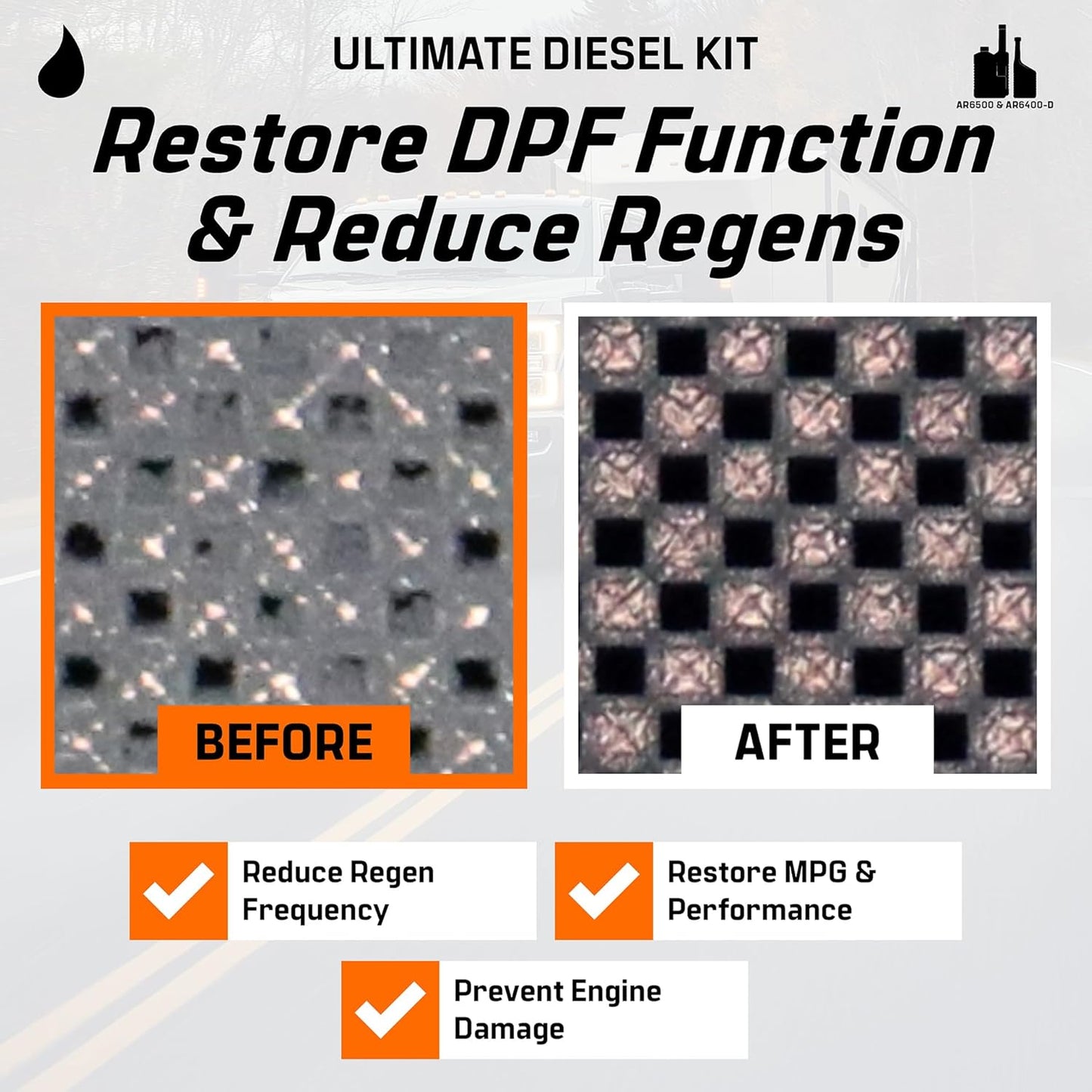 Archoil Ultimate Diesel Kit - AR9100 Friction Modifier (16oz) + AR6500 Diesel Treatment (40oz) + AR6400-D Diesel Fuel System Cleaner (12oz)