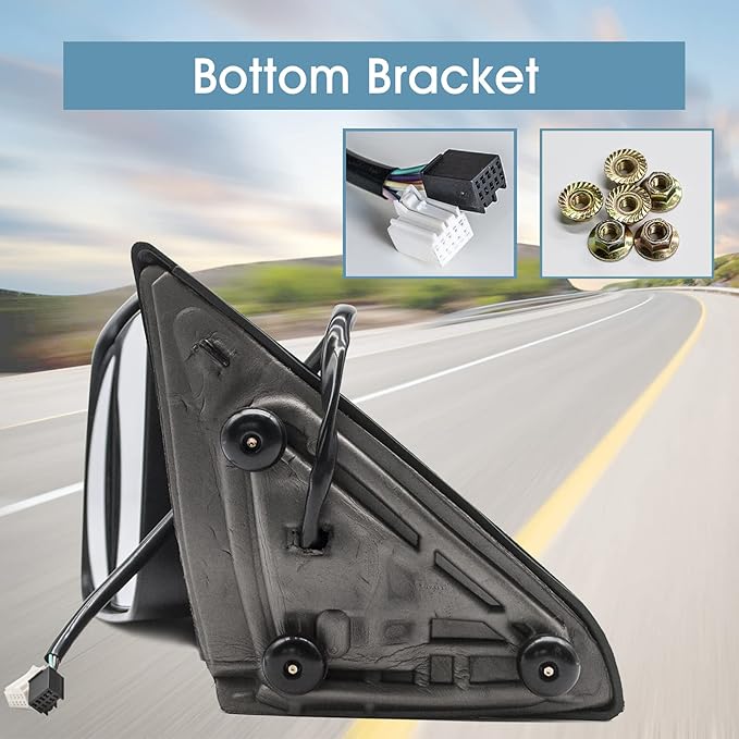 BOOLEE Towing Mirrors Power Heated Compatible with 2009-2018 Dodge Ram 1500,2019-2023 Dodge Ram 1500 Classic Arrow Lamp Puddle Light Temp Sensor Pickup Truck Tow Mirrors Chrome