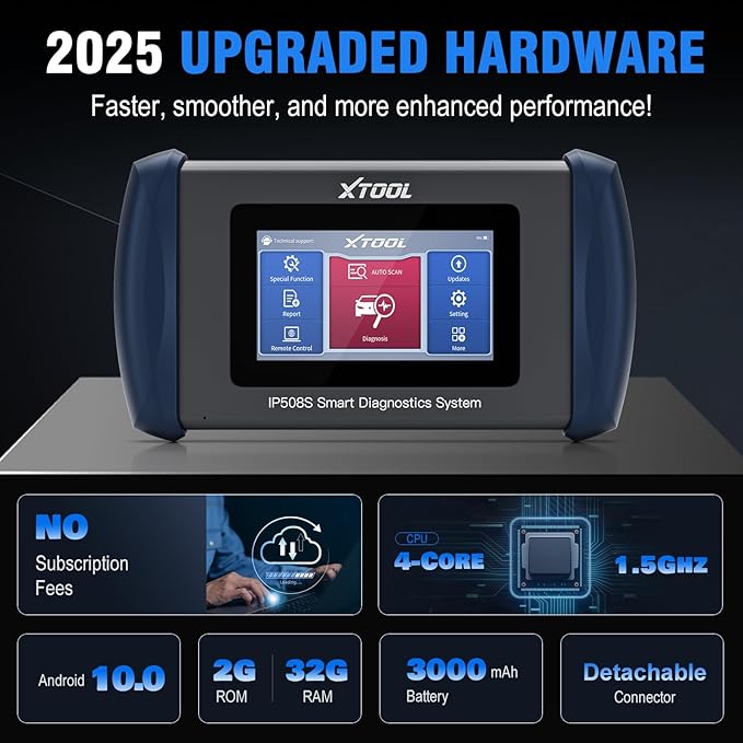 OBD2 Scanner Diagnostic Tool XTOOL IP508S: Code Reader for Cars & Trucks with 15 Resets, Crank Sensor Relearn, ABS Bleed, CAN FD for GM, Engine, ABS, SRS, Transmission Car Diagnostic Tool, Android 10