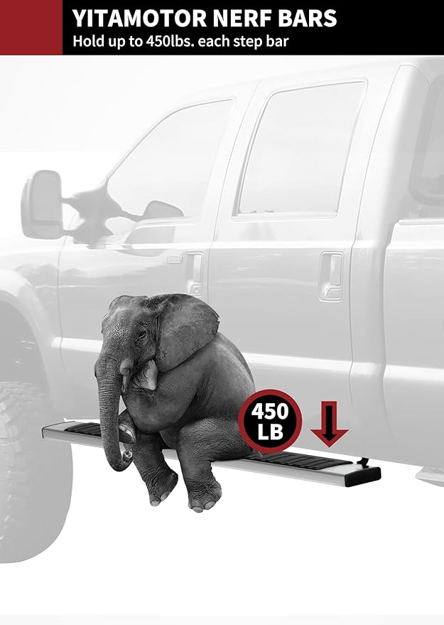 YITAMOTOR Running Boards Compatible with 2019-2025 Dodge Ram 1500 Crew Cab New Body Style Nerf Bars Side Step (Exclude 1500 Classic)