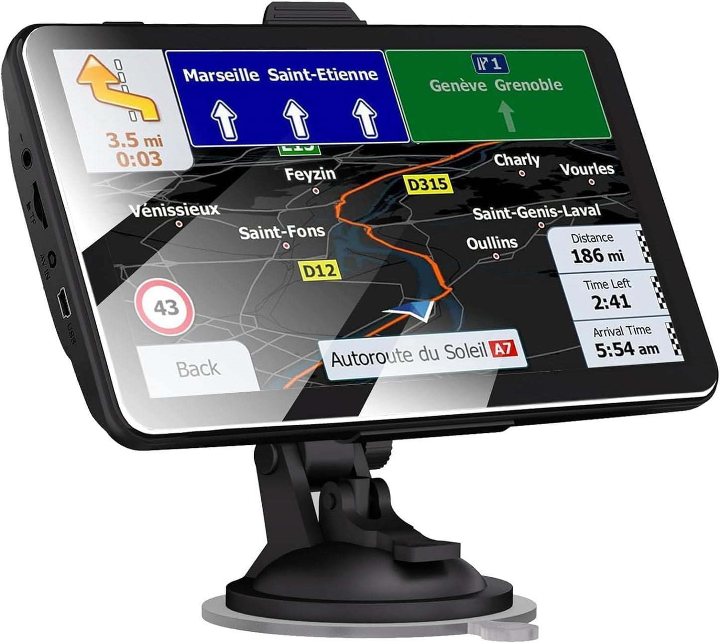 GPS Navigator for Car, Latest 2025 Map 7-inch Touch Screen 16GB GPS Navigation System,Truck GPS Navigation System,Voice Guidance and Speed Camera Warning GPS,Provides Lifetime Live Map Updates