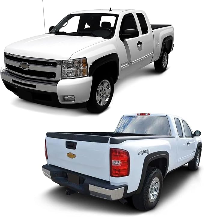 Factory/OE Design Fender Flares for 2007-2013 Chevrolet Silverado. Set of 4 (Standard Bed (6'6") / Long Bed (8') Models) | DOES NOT FIT ANY GMC TRUCKS