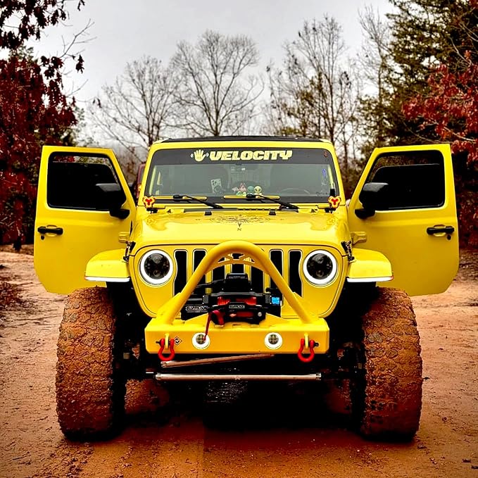 Clix Wipers - Jeep Wrangler & Gladiator (16"/16") Yellow Windshield Wiper Blades (All Wrangler & Gladiator Models), All-Weather Replacement Wipers-Set of 2, Includes Quick Connect Clips (1997-2025)