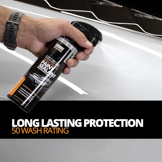CERAKOTE® Platinum Rapid Ceramic Paint Sealant Spray - 14 oz Bottle - Maximum Gloss & Shine – Extremely Hydrophobic – Unmatched Slickness - Ceramic Spray Coating - 50 Wash Rating