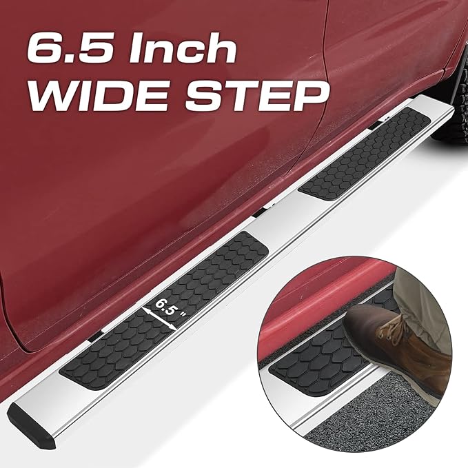 COMNOVA Side Steps Running Boards Compatible with 2009-2018 Dodge Ram 1500 Crew Cab, 2010-2026 Ram 2500 3500 Crew Cab(incl. 2019-2024 Classic). 6.5 Inch Rock Sliders Truck Side Steps Nerf Bars.