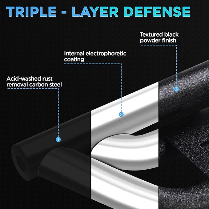 PZ Running Boards Side Steps Compatible with 19-25 Dodge Ram 1500 Quad/Extended Cab New Body Style(Excl Ram 1500 Classic),Bolt-on Nerf Bar Step Bars,Carbon Steel Two Stairs Anti-Slip Design