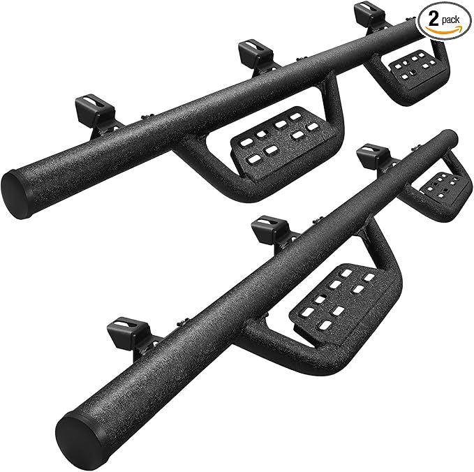 Drop Down Style Running Boards Compatible with 2018-2026 Wrangler JL 4 Door,Dual-Stage Textured Black Powder, 3 Inch Step Bars Side Step, Wrangler Running Boards 4 Door