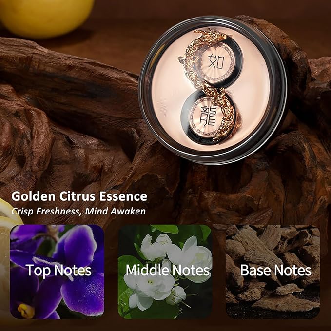 Car Air Freshener with Moving Dragon - 3 Fragrance Pads, Wind-Powered Air Vent Diffuser, Moving Dragon Design, Car Freshener Vent Clip