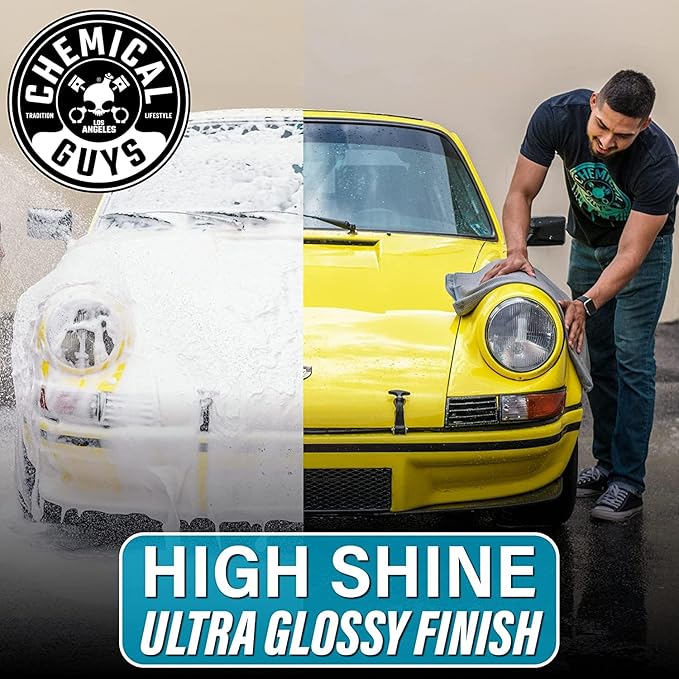Chemical Guys HydroSuds Ceramic SiO₂ Shine High Foaming Car Wash Soap - Works with Foam Cannons, Foam Guns, or Bucket Washes for Cars, Trucks, Motorcycles, RVs, and More, Berry Scent - 16 oz