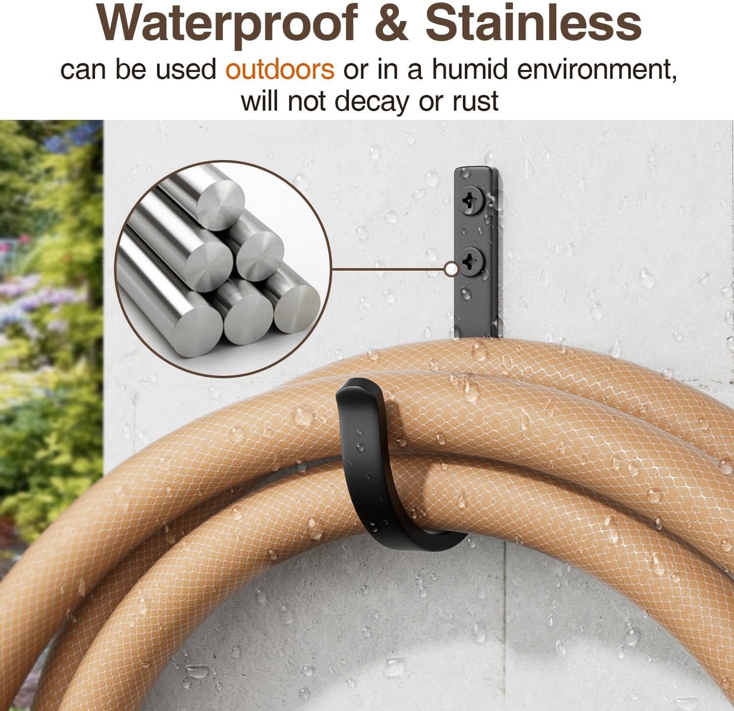 Wall Hooks for Hanging Towel/Coat - 22LB Screw in Metal Hanger Wall Mount, for Outdoor, Closet, Door, Bathrooms, for Backpack, Robe, Black 5 Pack